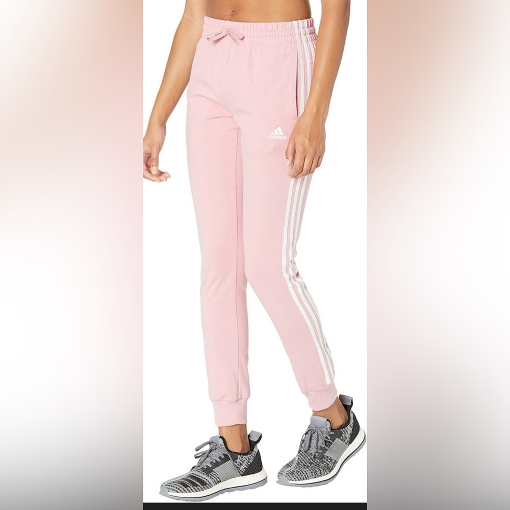 Adidas Women's Essentials Single Jersey 3-Stripes Joggers